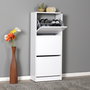 Hanah Home Zapatero Blanco con 3 Cajones